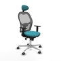 Piqueras y Crespo Chaise de Bureau avec Appui-tête 1D086G1 Turquoise