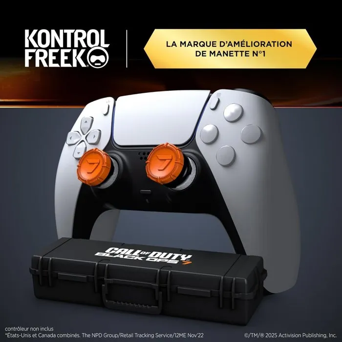 KontrolFreek Pack de 2 Call Of Duty BO7 Performance Thumbsticks Steelseries Collector Edition Manettes PS5/PS4 Orange