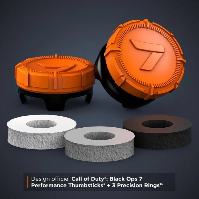 KontrolFreek Pack de 2 Call Of Duty BO7 Performance Thumbsticks Steelseries Collector Edition Manettes PS5/PS4 Orange