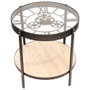 Home Deco Factory Table Auxiliaire avec Horloge Ø 50,5 cm