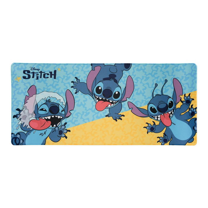ERIK - Tapis de souris gaming Disney Stitch (80x35 cm) - Surface textile imperméable, bordures renforcées, base en caoutchouc antidérapant