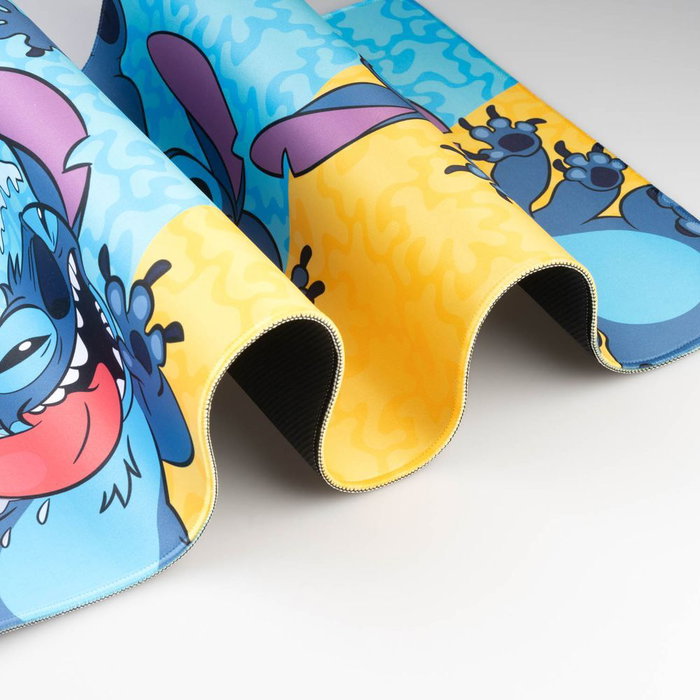 ERIK - Tapis de souris gaming Disney Stitch (80x35 cm) - Surface textile imperméable, bordures renforcées, base en caoutchouc antidérapant