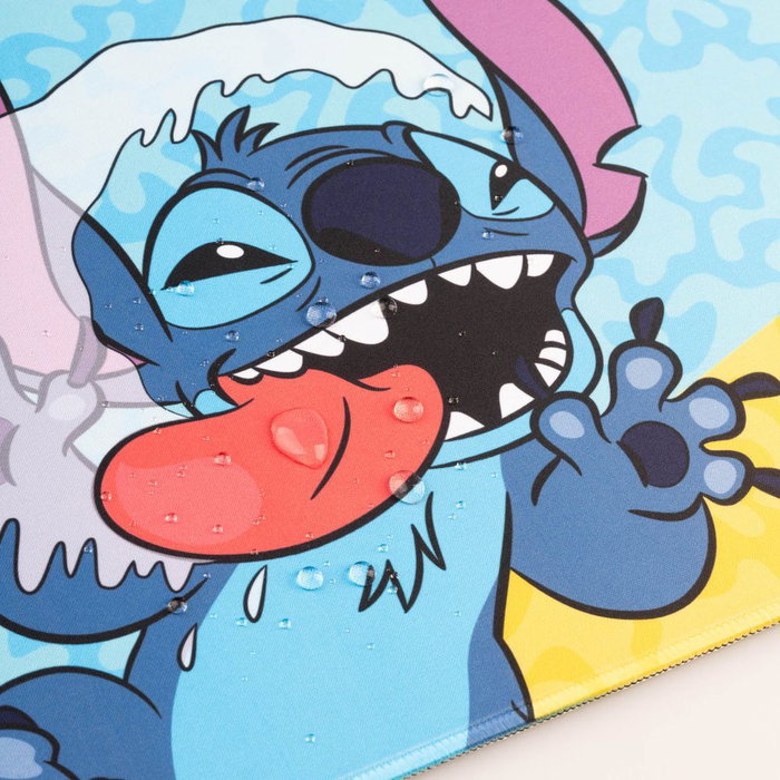 ERIK - Tapis de souris gaming Disney Stitch (80x35 cm) - Surface textile imperméable, bordures renforcées, base en caoutchouc antidérapant