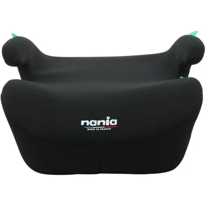 Nania - Rehausseur auto i-Size Bubble Groupe 3 (126-150 cm) noir, homologué R129, avec accoudoirs et housse déhoussable