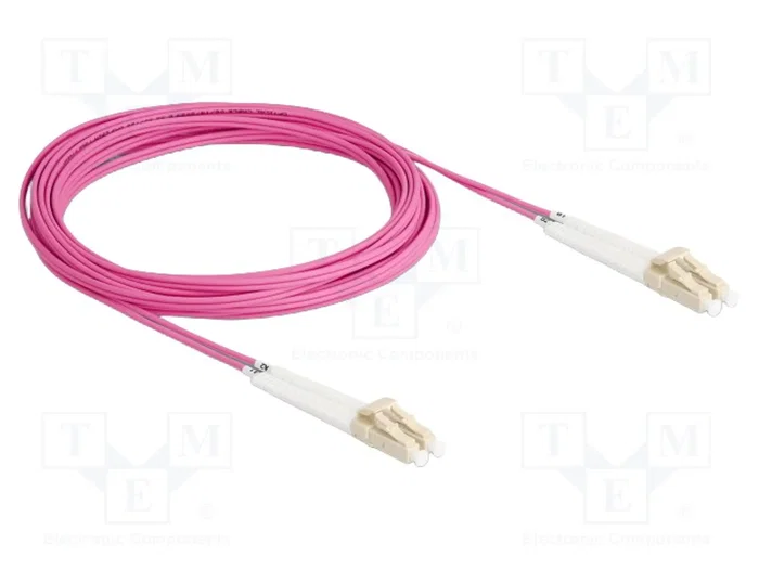 DELOCK Cordon de raccordement fibre optique OM4 LC/PC duplex, 5m DELOCK Cordon de raccordement fibre optique OM4 LC/PC duplex, 5m