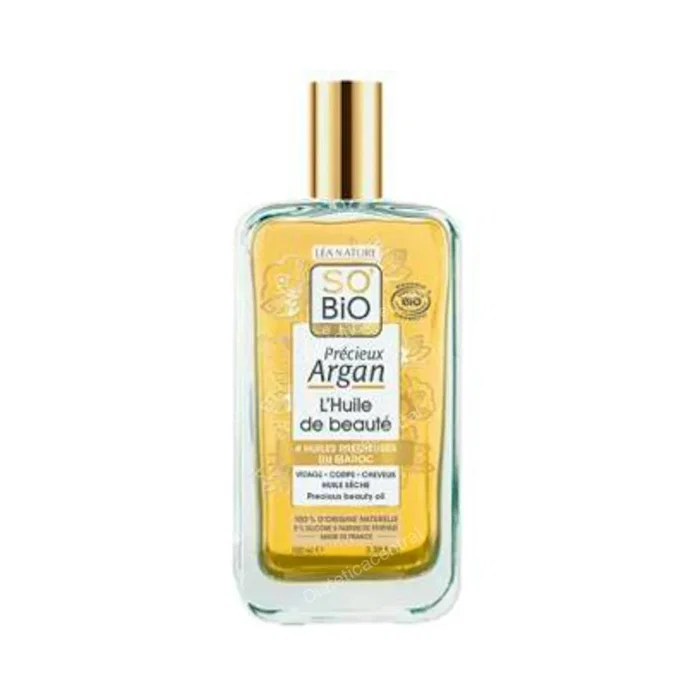 So'Bio Etic Huile Sèche Visage, Corps et Cheveux à l'Argan 100 ml - Nourrit et Régénère So'Bio Etic Huile Sèche Visage, Corps et Cheveux à l'Argan 100 ml - Nourrit et Régénère