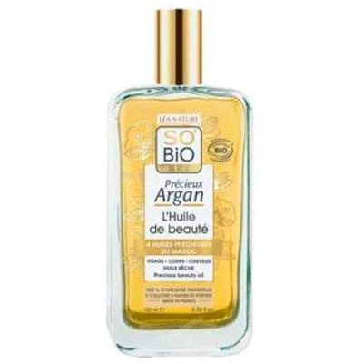 SO´BIO ETIC Huile Sèche Visage, Corps et Cheveux à l'Argan 100 ml