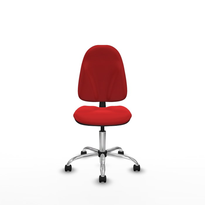 PIQUERAS Y CRESPO Chaise de bureau Algarra, similicuir rouge, sans accoudoirs