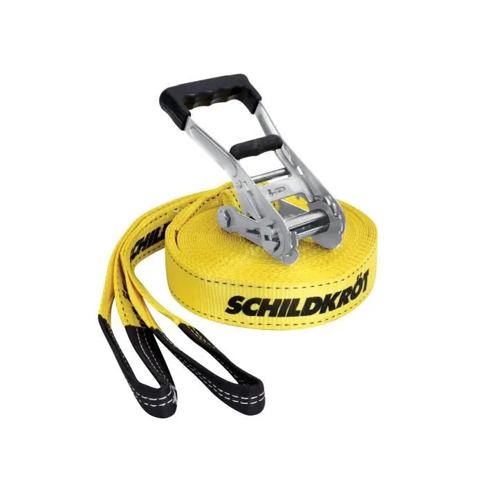 Schildkröt - Slackline d'apprentissage - 15 m (long) x 5 cm (large) - Cliquet en métal - Sangle d'initiation incluse - Capacité max : 150 kg Schildkröt - Slackline d'apprentissage - 15 m (long) x 5 cm (large) - Cliquet en métal - Sangle d'initiation incluse - Capacité max : 150 kg