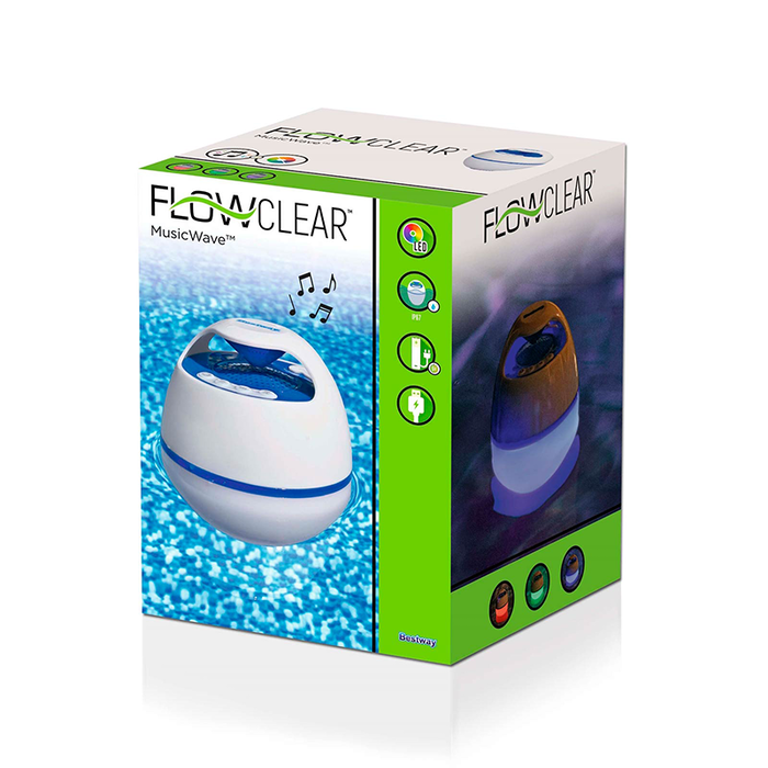 Bestway 58700 Enceinte Bluetooth LED Flottante pour Piscine et Jardin