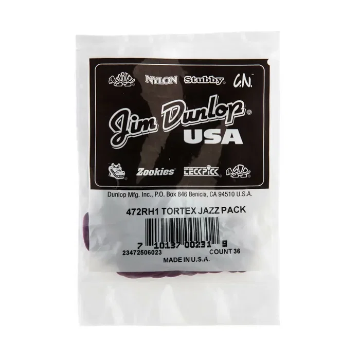 DUNLOP Pack de 36 médiators Tortex Jazz I Purple - Heavy DUNLOP Pack de 36 médiators Tortex Jazz I Purple - Heavy