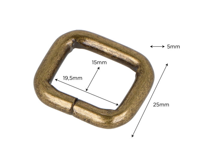 Innspiro Anneau Rectangulaire Fer Or Vieux 19,50 mm Innspiro Anneau Rectangulaire Fer Or Vieux 19,50 mm
