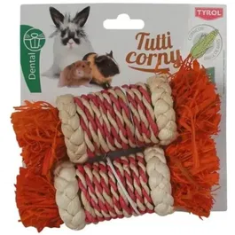 Tyrol - Ballotins feuilles de maïs x2 pour rongeurs - Accessoire à ronger sain et décoratif - 17 x 5.6 x 5.6 cm