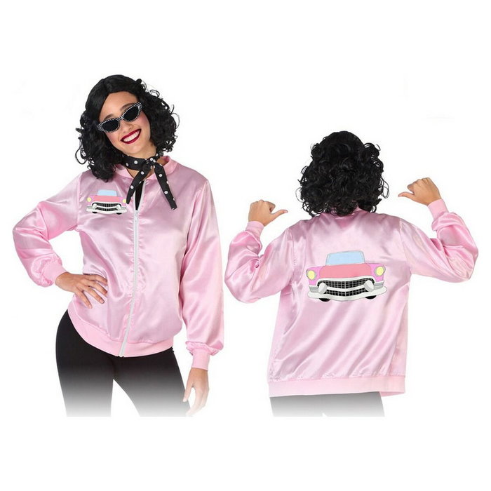 Déguisement Années 60 Femme Adulte - Veste Rose et Chemise, Taille M-L Déguisement Années 60 Femme Adulte - Veste Rose et Chemise, Taille M-L