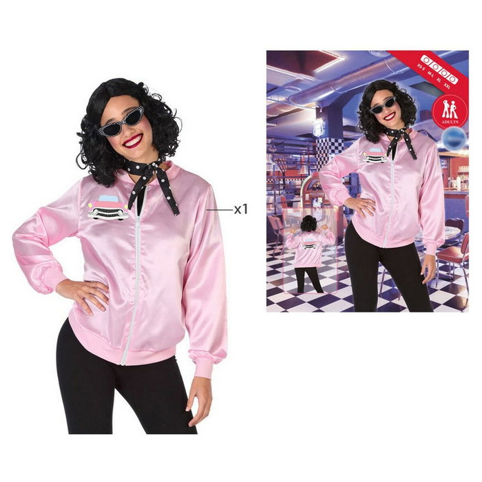 Déguisement Années 60 Femme Adulte - Veste Rose et Chemise, Taille M-L Déguisement Années 60 Femme Adulte - Veste Rose et Chemise, Taille M-L