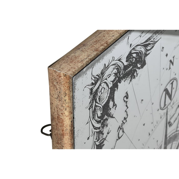 Home ESPRIT Miroir mural Vintage Noir et Doré 60 x 4 x 90 cm