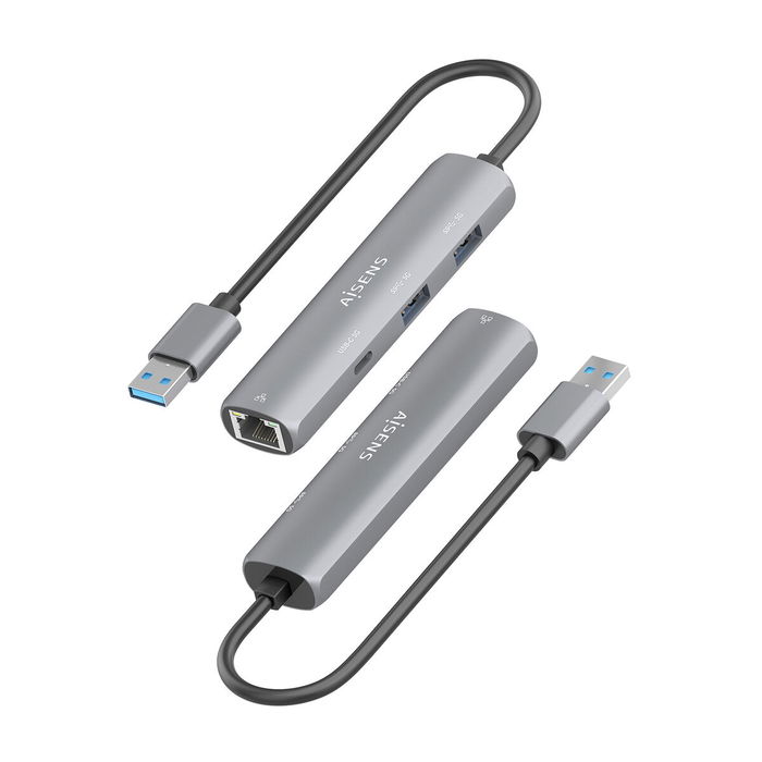Hub USB Aisens ASUC-4P035-GR Gris