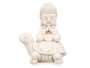Ibergarden Figure Bouddha Tortue Résine Blanc et Marron 33.5x41x27 cm (Set de 2)