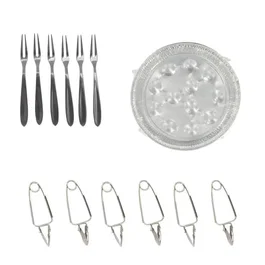 FACKELMANN 30 pièces - Ensemble spécial escargots : plats aluminium 12 empreintes, pinces et fourchettes inox - Kit complet pour préparation et dégustation