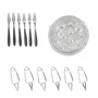 FACKELMANN 30 pièces - Ensemble spécial escargots : plats aluminium 12 empreintes, pinces et fourchettes inox - Kit complet pour préparation et dégustation