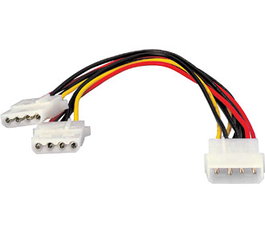 Equip Duplicador Cable Alimentation ATX 0.2m Molex Mâle vers 2x Molex Femelle