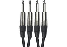 YELLOWCAB Câble Audio 3 mètres - 2 Jacks Mono Mâle vers 2 Jacks Mono Mâle