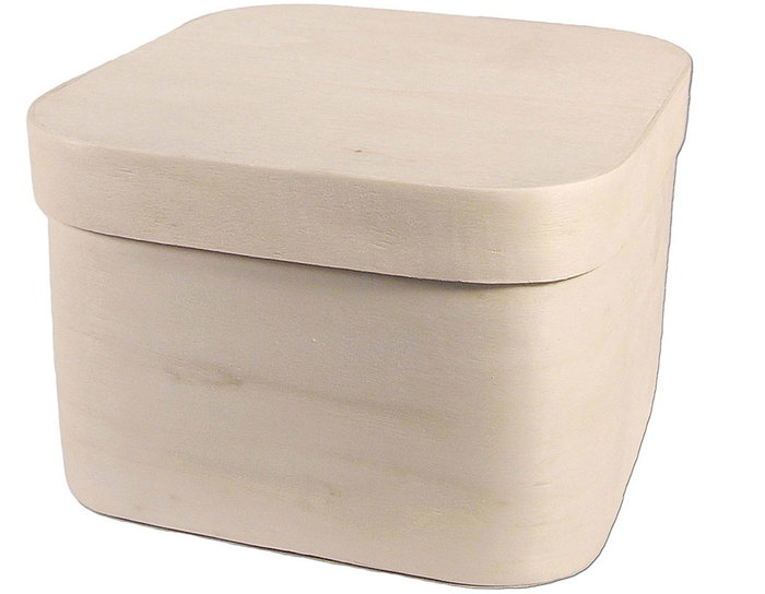 Innspiro Boîte carrée en bois de peuplier 10x10x6cm Innspiro Boîte carrée en bois de peuplier 10x10x6cm