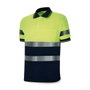 BigBuy Fashion Polo à manches courtes Grande visibilité Jaune Blue marine 2XL