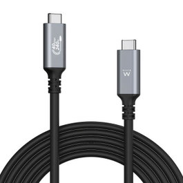 Ewent Câble USB-C EC1070 Thunderbolt 4 40 Gbps 240W 1m Noir