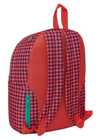 Safta - Sac à dos grand format pour ordinateur portable 31x41x16 cm motif pied-de-poule corail Safta - Sac à dos grand format pour ordinateur portable 31x41x16 cm motif pied-de-poule corail