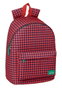Safta - Sac à dos grand format pour ordinateur portable 31x41x16 cm motif pied-de-poule corail