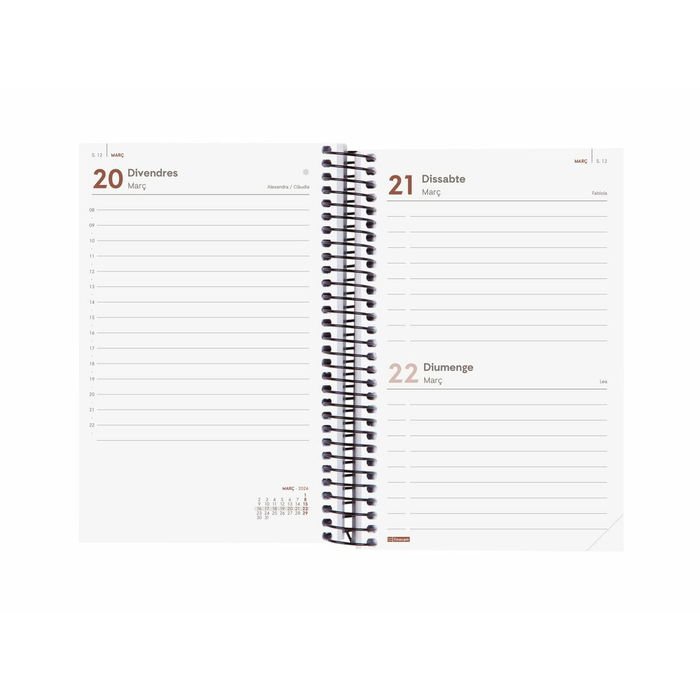 Agenda Finocam OPAQUE Bordeaux 11,7 x 18,1 cm 2026