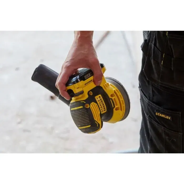 Stanley Fatmax Ponceuse Excentrique sans fil 18V - SFMCW220B-XJ - Ø 125 mm - Puissante (12 000 trs/min) - sans batterie ni chargeur