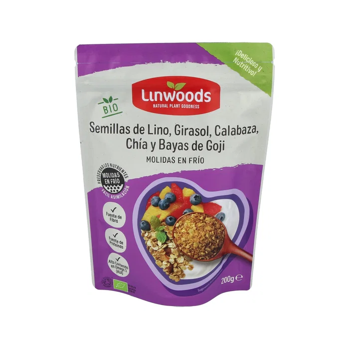Linwoods Semences de Lin, Citrouille, Tournesol, Chia et Baies de Goji 200g Linwoods Semences de Lin, Citrouille, Tournesol, Chia et Baies de Goji 200g