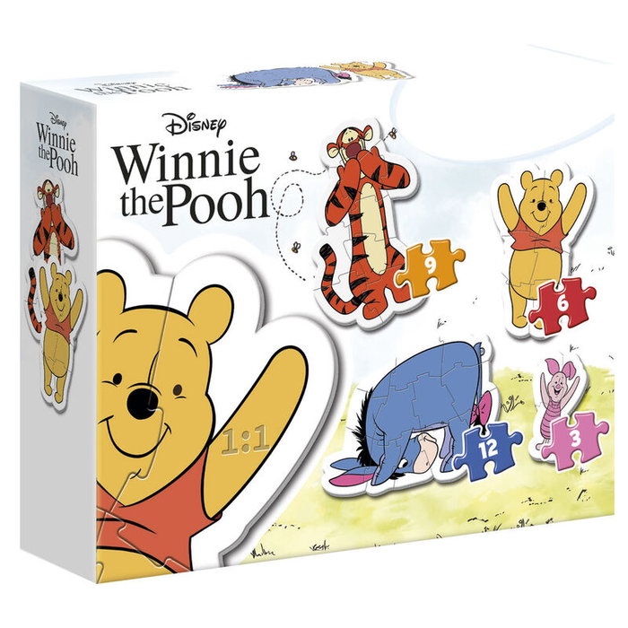 CLEMENTONI Mon Premier Puzzle Winnie the Pooh Disney - 4 Puzzles Évolutifs en Carton Épais (3, 6, 9, 12 Pièces) pour Enfants à Partir de 2 Ans CLEMENTONI Mon Premier Puzzle Winnie the Pooh Disney - 4 Puzzles Évolutifs en Carton Épais (3, 6, 9, 12 Pièces) pour Enfants à Partir de 2 Ans
