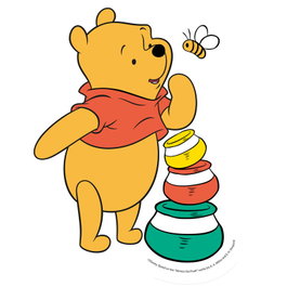 CLEMENTONI Mon Premier Puzzle Winnie the Pooh Disney - 4 Puzzles Évolutifs en Carton Épais (3, 6, 9, 12 Pièces) pour Enfants à Partir de 2 Ans