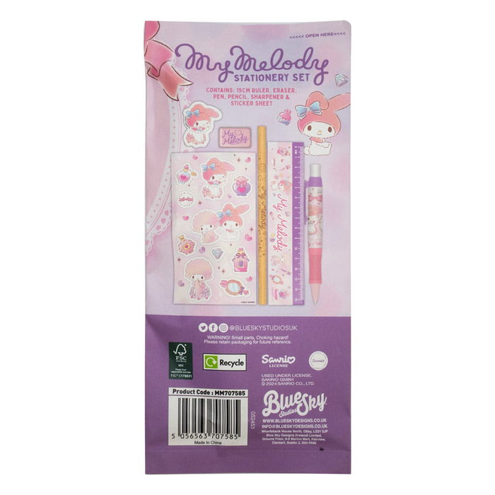 Blue Sky Studios Set d'écriture 6 pièces My Melody Sanrio