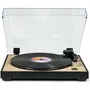 Thomson TT300 - Platine tourne-disques vintage en bois noir - Vitesses 33/45 tours - Tête de lecture Audio-Technica AT3600L - Qualité sonore optimale