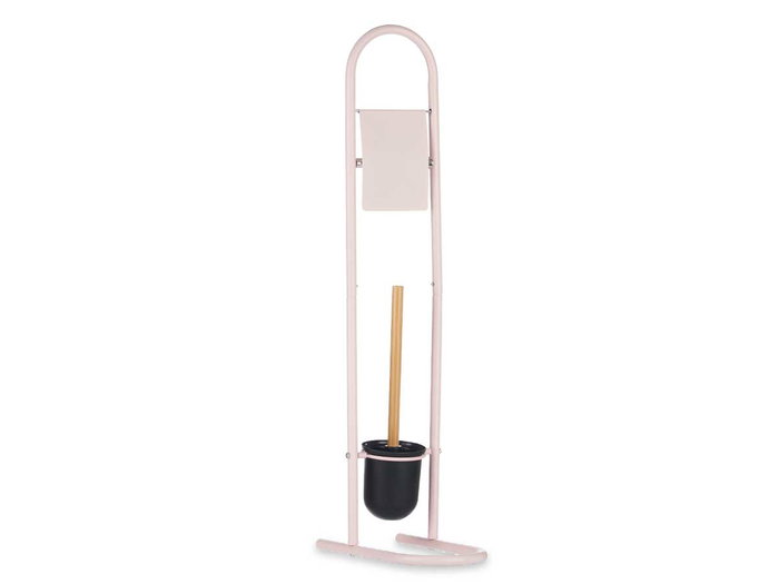Berilo Porte-rouleau Brosse Métal Bambou Rose 16 x 80 x 28 cm (Set de 4)
