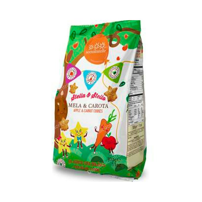 Sottolestelle Galleta Manzana Zanahoria Stella Stello 300g - Galettes bio pomme et carotte - Sans OGM - Certifié agriculture biologique Sottolestelle Galleta Manzana Zanahoria Stella Stello 300g - Galettes bio pomme et carotte - Sans OGM - Certifié agriculture biologique