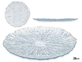 Vivalto Assiette Plate 28 cm Bleu Cristal (Set de 12)