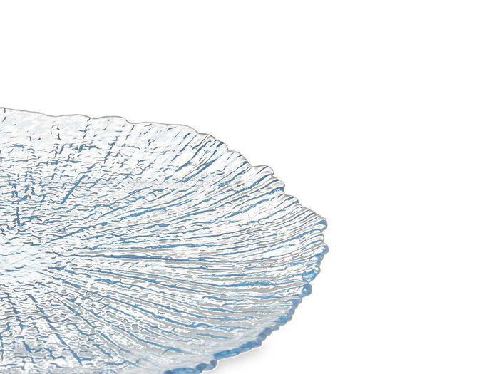 VIVALTO Plat plat bleu 28 cm en cristal