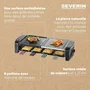 Severin RG9690 Appareil à raclette 8 personnes - Plaques combinées pierre naturelle et antiadhésive