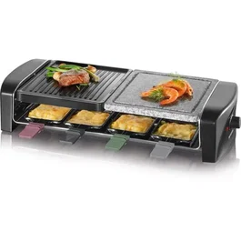 Severin RG9690 Appareil à raclette 8 personnes - Plaques combinées pierre naturelle et antiadhésive