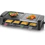 Severin RG9690 Appareil à raclette 8 personnes - Plaques combinées pierre naturelle et antiadhésive