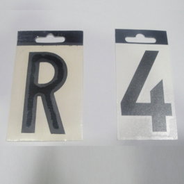 DUVER Lettres et numéros adhésifs en vinyle noir 80mm