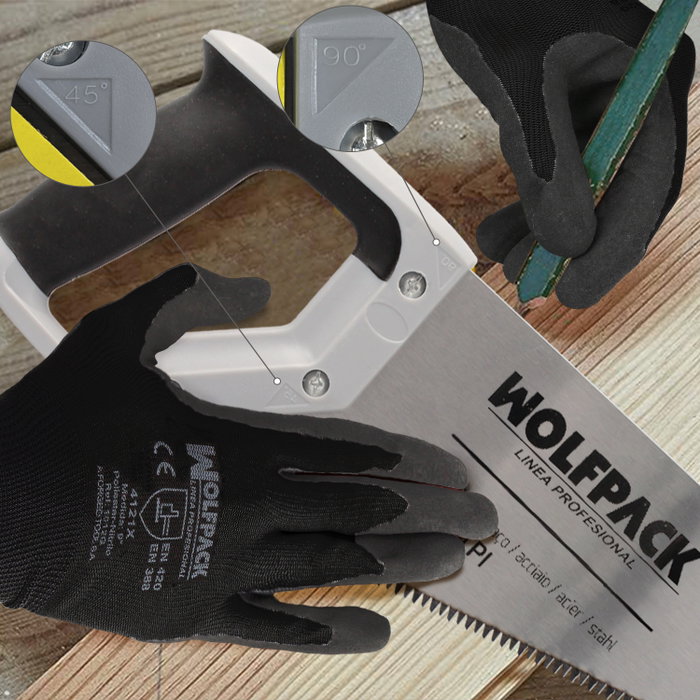 WOLFPACK LINEA PROFESIONAL Serrucho de menuisier bimatériau 14 pouces