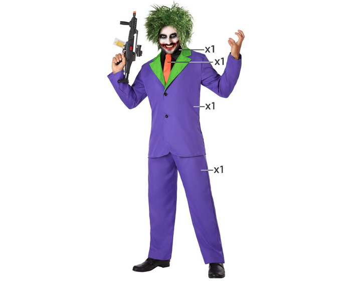 Atosa Déguisement Clown Violet Adulte Atosa Déguisement Clown Violet Adulte