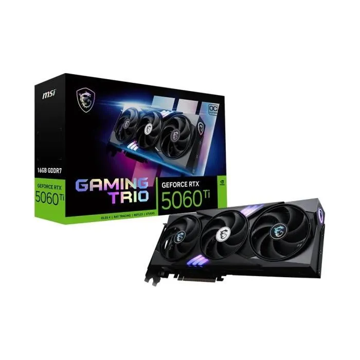 MSI GeForce RTX 5060 Ti GAMING TRIO OC 8G 8 Go GDDR6 MSI GeForce RTX 5060 Ti GAMING TRIO OC 8G 8 Go GDDR6