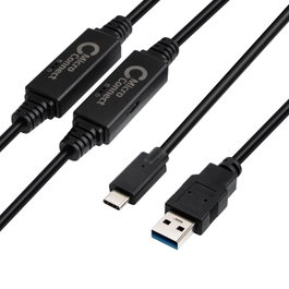 MicroConnect Câble USB 3.2 Gen 1 A vers USB-C 3.2 Gen 1 - 10 m